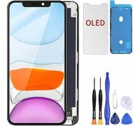ZOETEC Écran de Rechange pour iPhone 11 6,1 Pouces OLED Full HD 3D écran Tactile Digitizer Assemblée avec Outils de réparation, adhésif étanche, Verre trempé