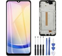 ZOETEC Écran de rechange pour Samsung Galaxy A25 5G SM-A256B, A256E, A256U, écran LCD tactile, numériseur, montage complet avec cadre, kit d'outils de réparation