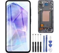 ZOETEC Écran de remplacement pour Samsung Galaxy A55 5G SM-A556B A556U LCD écran tactile numériseur Assemblée complète avec cadre, ensemble d'outils de réparation