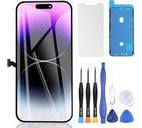 ZOETEC Écran pour iPhone 14 Pro Max Remplacement d'écran 6,7" LCD Full HD Retina COF Écran tactile numériseur Assemblage avec outils de réparation, adhésif étanche, verre trempé