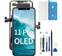 ZOETEC MP+ Écran de rechange pour iPhone 11 Pro 5,8 pouces (modèle A2160, A2217, A2215) Assemblage OLED et panneau tactile avec kit de réparation complet d'écran tactile, adhésif étanche (OLED dur)