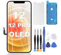 ZOETEC OLED pour iPhone 12/12 Pro Remplacement d'écran, [PAS LCD], 6,1 pouces Écran Tactile Full HD Retina Display 3D Digitizer Cadre Assemblage avec Kit d'outils de Réparation