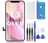 ZOETEC OLED pour iPhone 13 Remplacement d'écran, 6,1 pouces Full HD Écran tactile Retina Display 3D Digitizer sur châssis avec Kit d'outils de réparation
