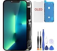 ZOETEC Remplacement d'écran OLED souple pour iPhone 13 Pro Max (PAS LCD) 6,7'' Affichage Full HD COF Numériseur Cadre d'écran tactile avec kits d'outils de réparation, adhésif étanche, verre trempé