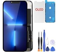 ZOETEC Remplacement d'écran OLED souple pour iPhone 13 Pro (PAS LCD) 6,1'' Affichage Full HD COF Écran tactile numériseur Cadre d'assemblage avec kits d'outils de réparation, adhésif étanche, verre
