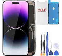 ZOETEC Remplacement d'écran OLED souple pour iPhone 14 Pro Max (PAS LCD) 6,7'' Affichage Full HD COF Écran tactile numériseur Cadre d'assemblage avec kits d'outils de réparation, Adhésif étanche