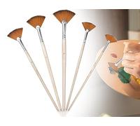 ZoeTekway 5 Piece Nylon Fan Brushes Set Acrylic Paint Artist Supplies for Brushes Acrylic Paint Paint Watercolour Brushes Acrylic Painting