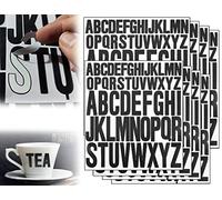 ZoeTekway 8 Pcs Black Letter Stickers, 25/50mm Large Self Adhesive Letter Stickers, Self Adhesive Vinyl Alphabet Letters, for Sticking on Scrapbook, Crafts, Mailboxes