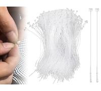 ZoeTekway fils de sécurité pour étiquettes étiquettes de prix étiquettes de prix, pas de pistolet d'étiquetage, 1000 pcs 125mm épingles de boucle, fils de sécurité transparents pour les vêtements.