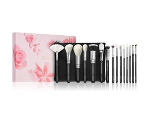 ZOEVA The Artists Brush Set Silver Kit de pinceaux avec pochette 1 pcs