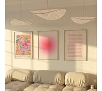 ZoeyAustin® Poster Set 3x Affiches Double Face | Sans Cadre | Tableau Décoration Murale | Affiche Murale Moderne pour Salon, Chambre, Bureau | Poster Mural Art (50x70cm, Aura Rose)