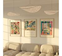 ZoeyAustin® Poster Set 3x Affiches Double Face | Sans Cadre | Tableau Décoration Murale | Affiche Murale Moderne pour Salon, Chambre, Bureau | Poster Mural Art (48cm x 68cm, Matisse/Klimt)