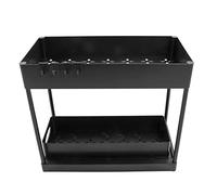 Zoeyilan 2 Niveaux sous l'organisateur à Glissement de lavabo, Lier des paniers d'organisateurs d'armoire, tiroir à Panier Coulissant, étagère de Rangement Glissante pour la Maison, la (Black)