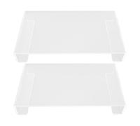 Zoeyilan 2 PCS Risers d'affichage en Acrylique, Support de Produit Clair, Colonne Montante de Bijoux, Colonne Montante de l'organisateur Acrylique, pour Dessert Cupcake Candy Figure Treat