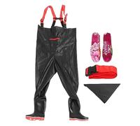 Zoeyilan Bouières à Poitrine Fisners Fishers, Bootfoot Chith Warcher, PVC Pantalon de pataugeage de pêche imperméable en PVC, avec des Bottes antidérapantes et Un Patch de réparation pour (43)