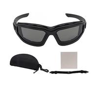 Zoeyilan Lunes anti-brouillard anti-brouillard Premium Impact résistant à la protection oculaire à l'épreuve UV Lunets détachables avec sangle (Noir)