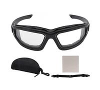 Zoeyilan Lunes anti-brouillard anti-brouillard Premium Impact résistant à la protection oculaire à l'épreuve UV Lunets détachables avec sangle (Clair)