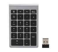 Zoeyilan Tampon numéro, Clavier numérique sans Fil 22 Touches Extensions de Clavier Portables avec USB 2,4 GHz avec Clavier de Clavier numérique de comptabilité financière Portable pour (Iron Gray)