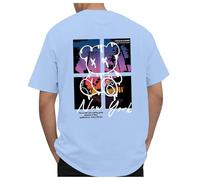 Zofedap Tee Shirt Homme Oversize Manches Courtes Ours Imprimé T-Shirt Col Rond Cool Hip Hop Hauts Y2K Vintage Été Streetwear Shirt Vêtements - New York，Life is A Hurry，Dont Miss The Sunset