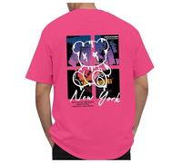 Zofedap Tee Shirt Homme Oversize Manches Courtes Ours Imprimé T-Shirt Col Rond Cool Hip Hop Hauts Y2K Vintage Été Streetwear Shirt Vêtements - New York，Life is A Hurry，Dont Miss The Sunset