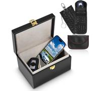 Zofory Boîte Anti RFID clé Voiture + 3 Etuis Anti RFID clé Voiture, Faraday Boitier Blocage Signal de Blocage Protection de la Sécurité Automobile, Attaques de Pirates Informatiques