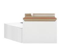 ZOFUN 50 Enveloppes Carton A4 Blanc Carton Massif, Enveloppes 229 x 323 mm, Enveloppes Carton A4, Pochettes Carton Pleines, Enveloppes Autocollantes, Enveloppes Carton pour Brochures, Photos,