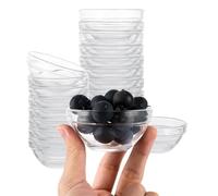 ZOFUN Lot de 20 Coupelles Dessert en Verre - Mini Bols 7,5cm, 45 ml - Préparation, Service, Plats à Sauce, Snacks, Starters, Dips