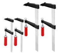 ZOFUN Serre-Joint Menuisier F, 4 Pièces Serres-Joints en Acier (2x 80x300mm, 2x 50x200mm) avec Poignée Antidérapante pour Travail du Bois