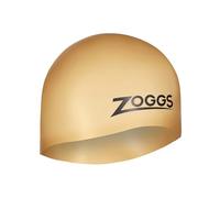 Zoggs Bonnet de Bain en Silicone Facile à Installer, Coupe Confortable, Design hydrodynamique, sans Latex, doré, Normal