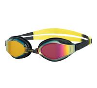 Lunettes de natation Zoggs Endura Max Titanium jaune noir avec verres à effet miroir orange