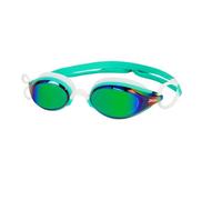 Lunettes de natation Zoggs Fusion Air Titanium bleues avec verres miroir verts