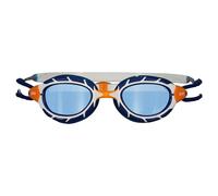 Zoggs Lunettes de natation Predator – Polarisées UV, anti-buée, ultra-ajustées – Bleu/Blanc/Fumé
