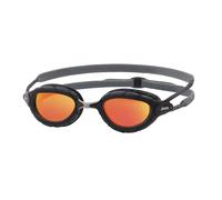 Zoggs Lunettes de natation Predator Titanium Noir/Gris verres à effet miroir orange Taille S