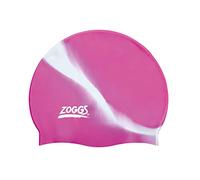Zoggs Silicone Multicolore Bonnet de Bain Unisexe, Rose/argenté, Taille Unique