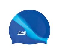 Zoggs Silicone Multicolore Bonnet de Bain Unisexe, Bleu/Bleu Clair, Taille Unique