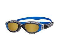 Zoggs Predator Flex Polarized Ultra Small Lunettes de Natation Mixte, Noir/Bleu/cuivre polarisé, Profile Fit