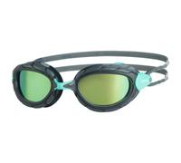 Lunettes de natation Zoggs Predator Titanium Reactor noir bleu avec verres à effet miroir vert - S
