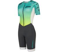Zoggs - PREDATOR Trisuit Pro - Trifonction femme Grey / Turquoise / White - XS