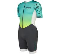 Zoggs - PREDATOR Trisuit Pro - Trifonction homme Grey / Turquoise / White - XXS