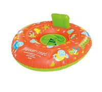 Zoggs Siège de Bain Gonflable Zoggy Baby Formateur Bébé Unisexe, Orange/Vert, 0-12 Months (up to 11 kg)