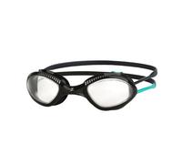 Zoggs Lunettes de natation Tiger - Noir/Bleu turquoise - Verres transparents - M