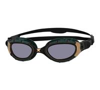 Zoggs Lunettes de natation Predator Flex — noir/vert doré, verres foncés gris
