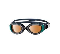 Lunettes de natation Zoggs Predator Flex Polarized Ultra Regular Fit gris foncé vert avec verres polarisés marron