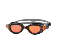 Lunettes de natation Zoggs Predator Flex Titanium orange noir avec verres à effet miroir orange - S