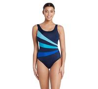 Zoggs Women's Sandon Scoopback One Piece Swimsuit, Navy, 40-inch/Size 16