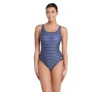 Zoggs Yarra Maillot de Bain à Dos échancré pour Femme Bleu Marine 36 Ecolast, Bleu Marine/Blanc, 40