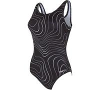 Zoggs Zoggs Scoopback Black Swimsuit with built in Shelf Bra Support