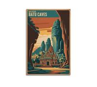 ZOGJIN Poster de paysage Grottes de Batu Malaisie, temple dans les formations rocheuses. jpg Poster moderne sur toile décorative esthétique sans cadre 40 x 60 cm