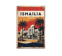 ZOGJIN Poster de voyage Ismailia Egypt, Grand Building And Palms.jpg Poster moderne sur toile décorative esthétique 20 x 30 cm sans cadre