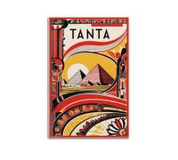 ZOGJIN Poster de voyage Tanta Égypte, pyramides et icônes égyptiennes.jpg Poster moderne art mural sur toile esthétique décoration peinture 30 x 45 cm sans cadre